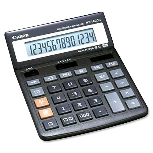 Big Display Canon WS-1400H 14-Digit Desktop Calculator for Easy Calculation