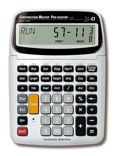 Calculated Industries 44080 Construction Master Pro Calculator - Right-Angle, Trig, Stair Solutions