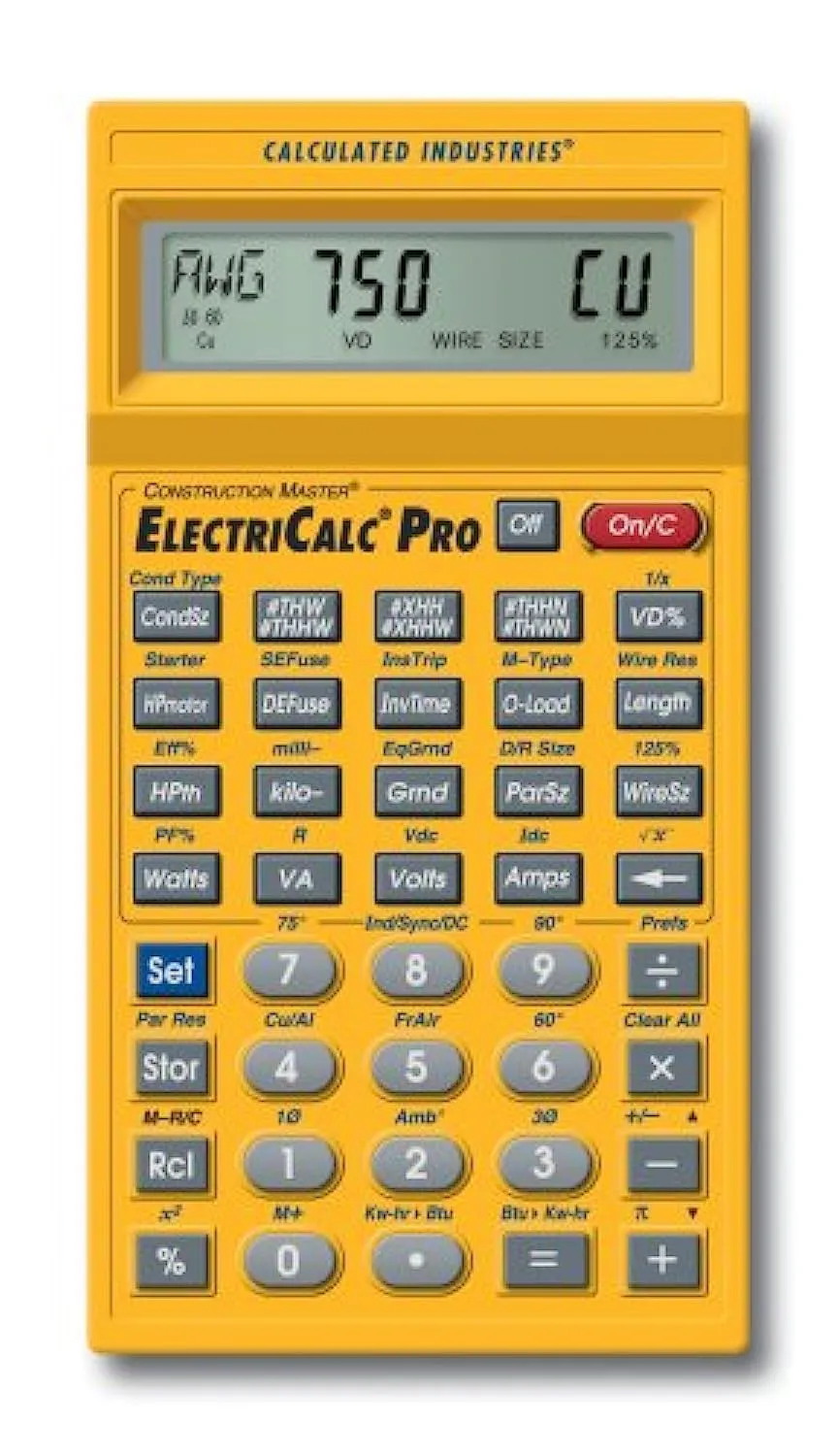 Calculated Industries ElectriCalc Pro 5070 Electrical Code Calculator with Protective Case