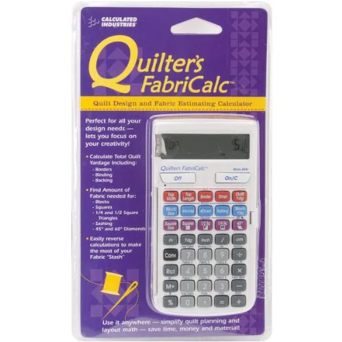 Calculated Industries Quilter's FabriCalc Quilt Design & Fabric Estimating Calculator - Compact