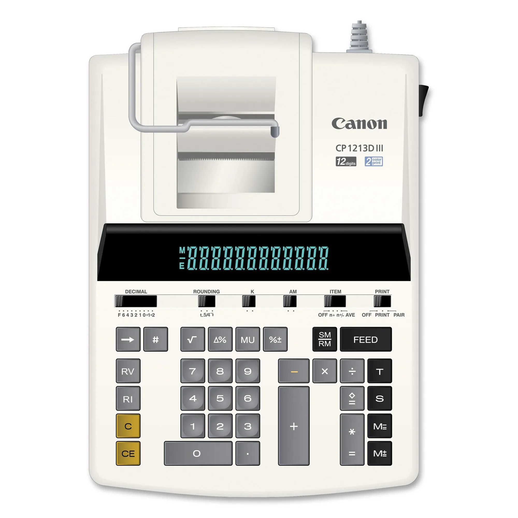 Canon CP1213DIII Desktop Printing Calculator - Compact & Efficient with Easy-to-Read Display