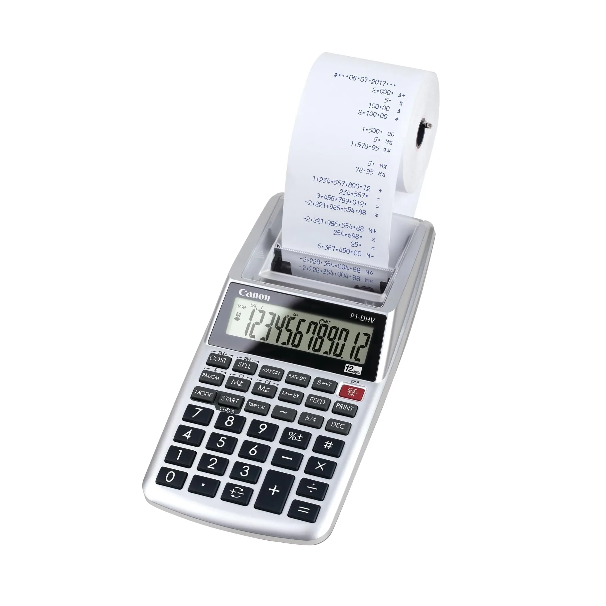 Canon P1-DHV-3 Desktop Calculator, Silver - Advanced Time & Profit Margin Calculations