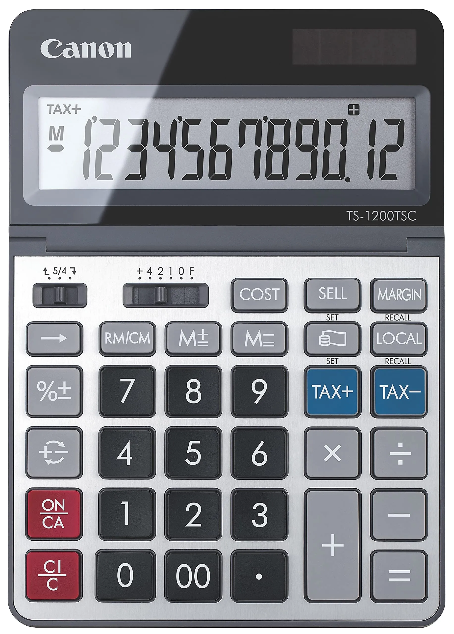 Canon TS-1200TSC Desktop Calculator - 12-Digit LCD, Tax Function, Eco-Friendly Design