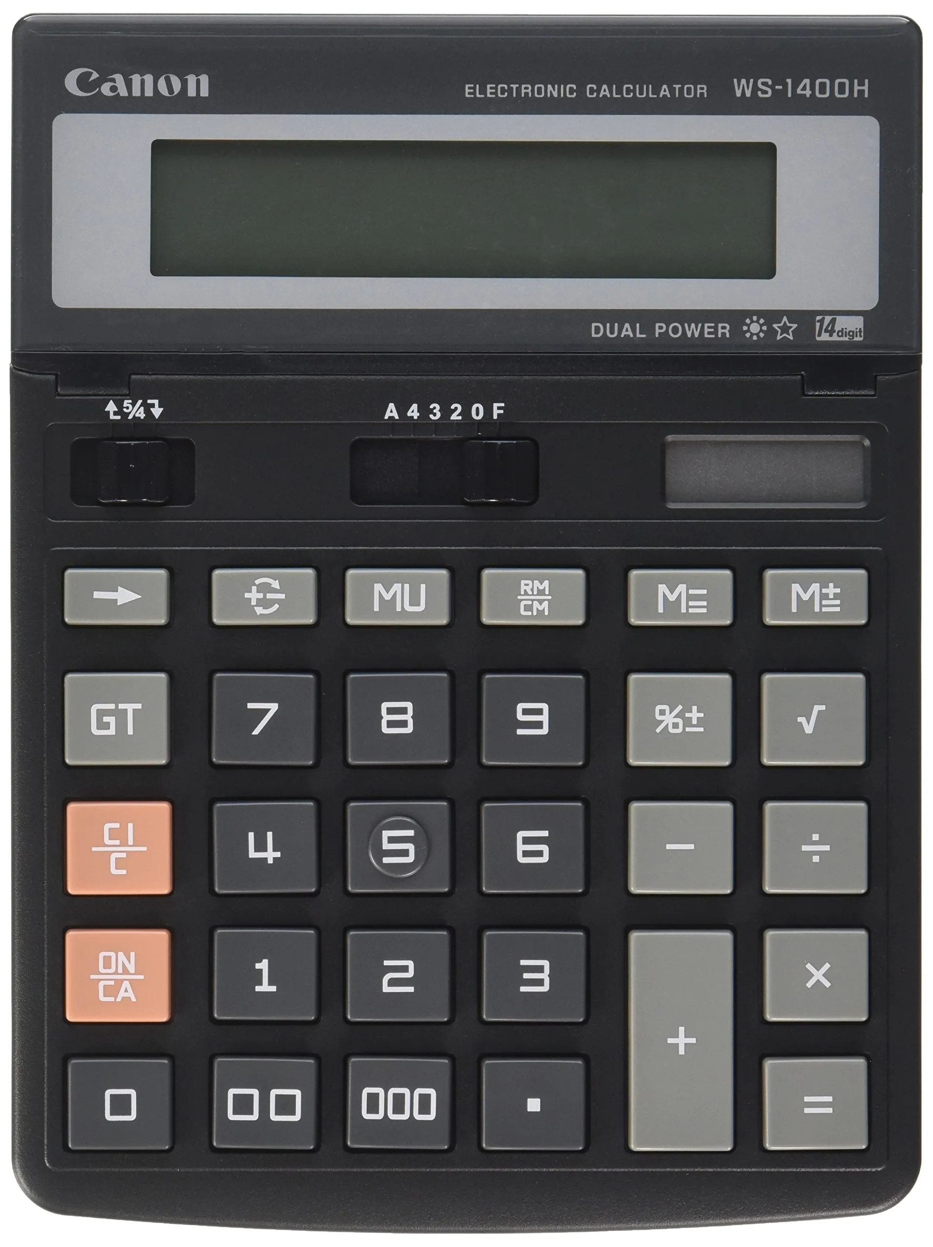 Canon WS-1400H Business Calculator with Large Display, Dual Power, and Advanced Features