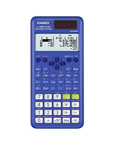 Casio FX-300ESPLS2BUSAIT Scientific Calculator - Blue, Natural Textbook Display, 262 Functions