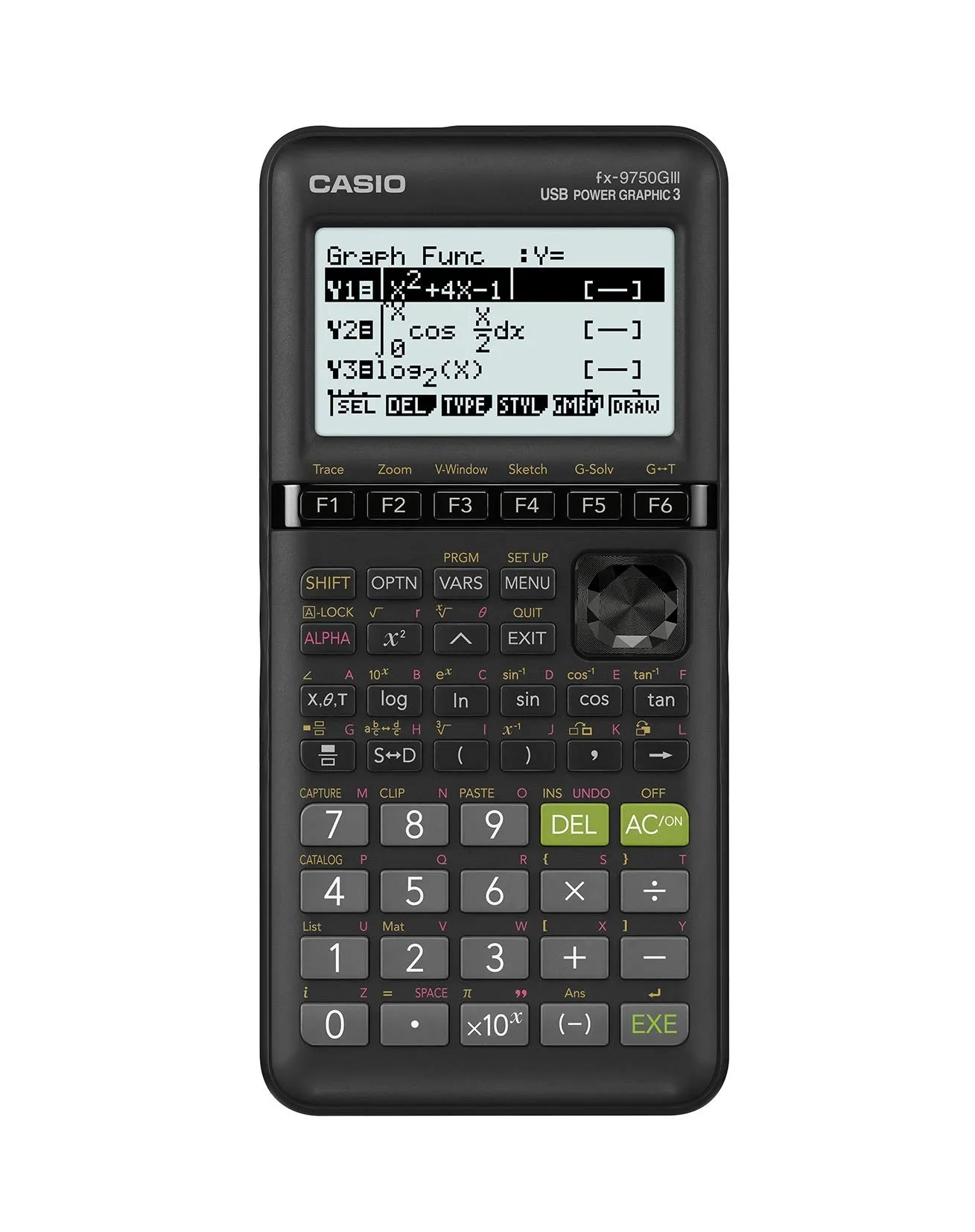 Casio fx-9750GIII Black Graphing Calculator with High-Resolution LCD and USB Connectivity