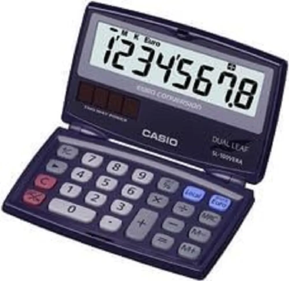 Casio SL-100VERA Calculator - 8-Digit Display, Solar/Battery Power, Currency Conversion & Memory