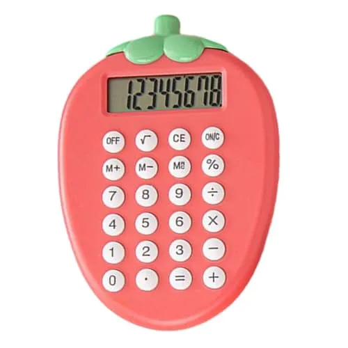 Compact Cartoon Carrot Strawberry Paw Shape Calculator for School Office Use