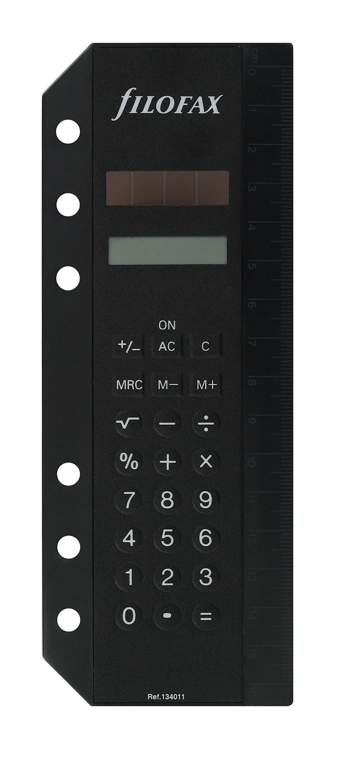 Filofax Personal A5 Deskfax Calculator Black - Solar Powered with Conversion Tables