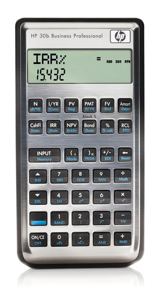 HP-30B Business Professional Calculator with 2-Line LCD Display & Extensive Functionality