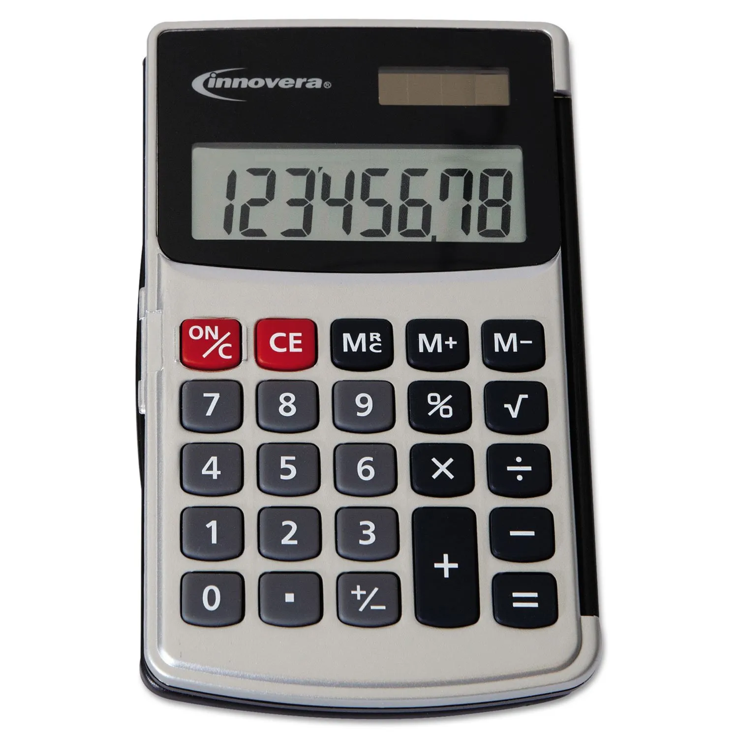 INNOVERA 15922 Handheld Calculator 12-Digit LCD with Soft Case, Dual Solar/Battery Powered