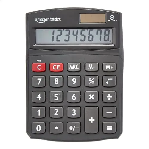 LCD 8-Digit Desktop Calculator - Solar Multifunction, Clear LCD, User-Friendly, Durable Design