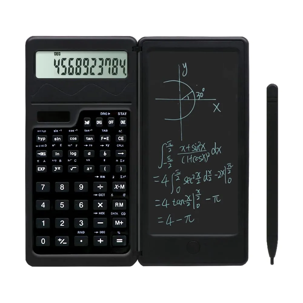 LveSunny Solar Scientific Calculator with Notepad, 10-Digit Display, Perfect for Students