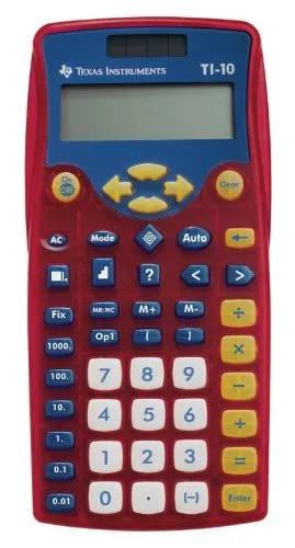 Texas Instruments TI-10 Elementary Calculator - 2-Line, Large Keys, Essential Math Features