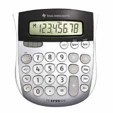 Texas Instruments TI-1795SV Minidesk Calculator, 8-Digit LCD, Dual Power, Large Keys