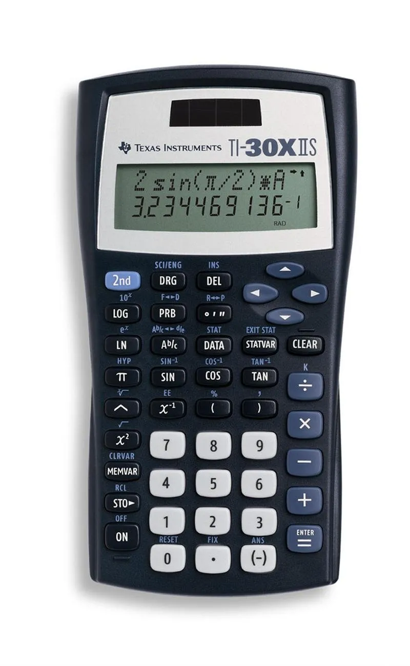 Texas Instruments TI-30XIIS Scientific Calculator Teacher Kit (10 Pack) - Black & Blue