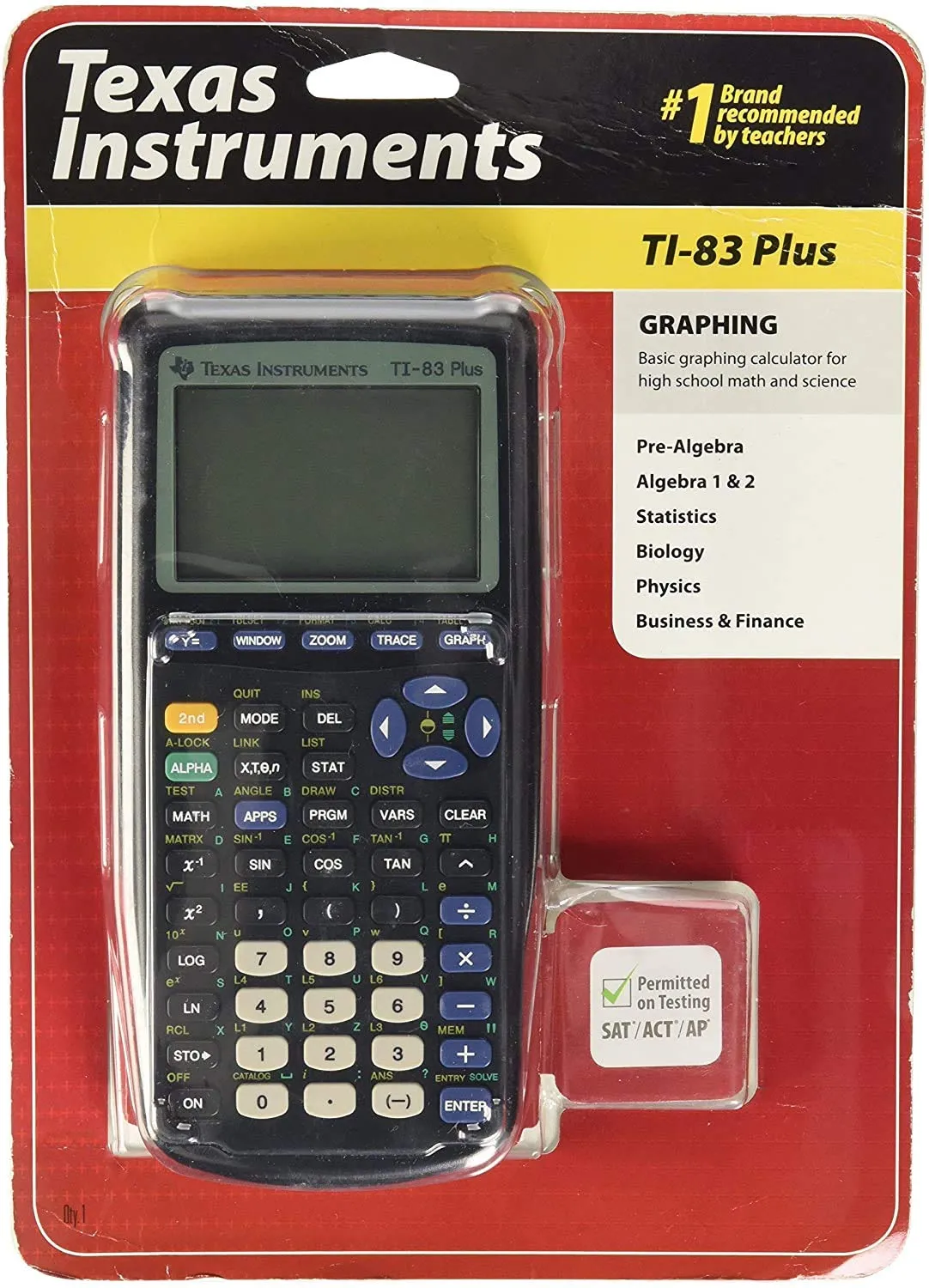 Texas Instruments TI-83 Plus Graphing Calculator (Renewed) - Advanced Math & Science Functions