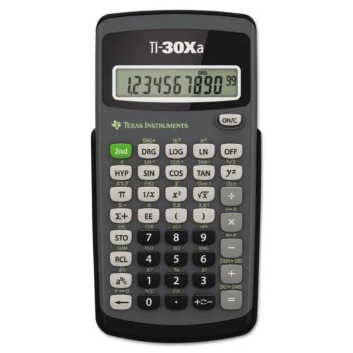 TI-30Xa Scientific Calculator with 10-Digit LCD for Math, Algebra, Trigonometry & Biology